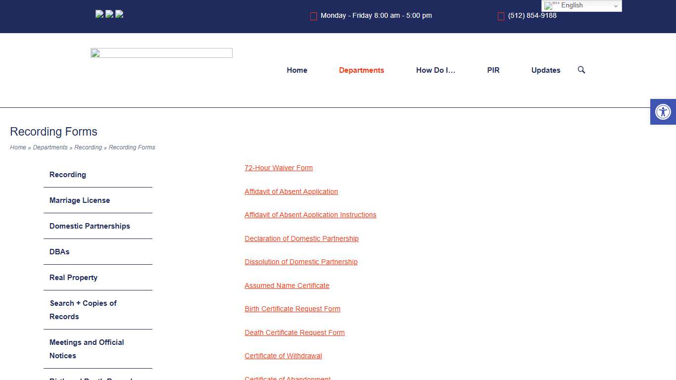 Recording Forms - Travis County Clerk